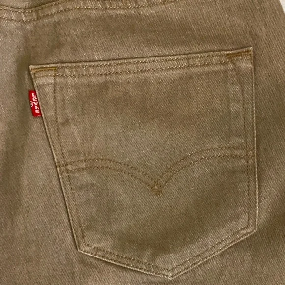 Brand New NWOT Levi's 501 khaki/taupe brown Straight Men's Jeans - Picture 3 of 4